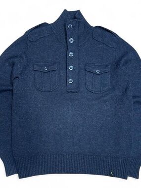 Y2K Kenneth Cole Unlisted Mockneck Utility Sweater